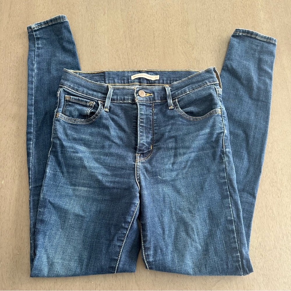 LEVI’S 720 High Rise Super Skinny Blue Jeans Stretch I’ve Got This Color Size 26